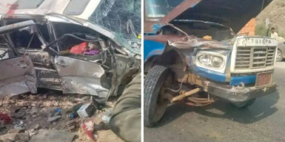 وفاة شخص وإصابة خمسة في حادث مروري مروع على خط الرويد بردفان