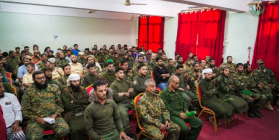اختتام الدورة التدريبية التخصصية لمنتسبي قوات الحزام الأمني بكلية المجتمع