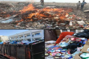 أشغال المنصورة يتلف كمية من المواد الغذائية منتهية الصلاحية