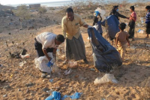 انطلاق حملة نظافة في محمية ديطوح الطبيعية بسقطرى