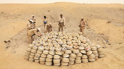 اليمن يحتل المرتبة الخامسة عالميًا ضمن أكثر البلدان تلوثاً بالألغام الأرضية ومخلفات الحرب