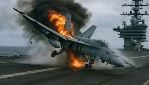 سقوط مقاتلة أميركية في البحر من حاملة الطائرات ترومان سقوط مقاتلة أميركية في البحر من حاملة الطائرات ترومان