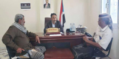 رئيس انتقالي أبين يلتقي مدير عام الوضيع ورئيس نيابة الاستئناف بالمحافظة