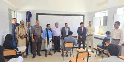 انتقالي بيحان والسلطة المحلية يدشنان امتحانات الفصل الثاني بكلية التربية بيحان