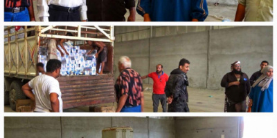 نيابة الصناعة والتجارة بالعاصمة عدن تتلف٥٠ ألف عبوة شراب لاحتوائها على مادة محظورة