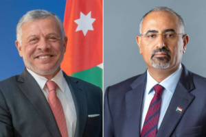 الرئيس الزُبيدي يهنئ الملك عبدالله الثاني بالعيد الـ79 للمملكة الأردنية الهاشمية