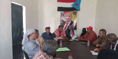 تنفيذية انتقالي لبعوس تناقش تقرير أداء قسم الشباب والرياضة
