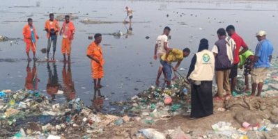 صندوق النظافة يواصل حملاته في محمية الطيور بعدن
