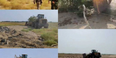 عدن.. إزالة واسعة لبناء عشوائي طال أراضي المرحلة الثانية من مشروع الطاقة الشمسية في بئر أحمد