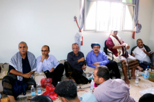 قيادات من رئاسة الانتقالي تقدم واجب العزاء للسفير قاسم عسكر جبران بوفاة أخيه في حالمين