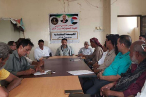الحييد يعقد لقاءً مع تنفيذية انتقالي خنفر وأعضاء من مجلس المستشارين والجمعية الوطنية بالمديرية