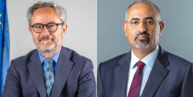 الرئيس الزُبيدي يبحث مع رئيس بعثة الاتحاد الأوروبي الأوضاع الراهنة في بلادنا وسُبل دعم جهود السلام