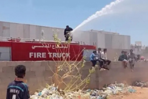 حريق هائل يلتهم مركزًا تجاريًا في حضرموت .. وخسائر تفوق 20 مليون ريال