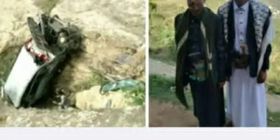 انزلاق مميت في وقيع النسور.. حادث مروري يودي بحياة أب و أبنه بالمحويت