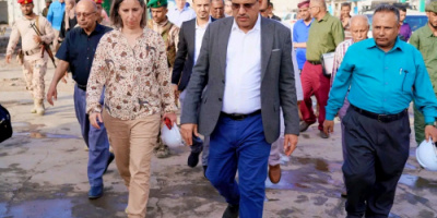 الوزير السقطري ووفد البنك الدولي يتفقدان مشروع إعادة تأهيل مركز الأنزال "الدوكيارد" بعدن