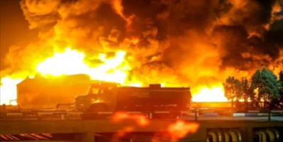 انفجارات قوية تهز طهران فجر اليوم وحريق هائل يلتهم أحد المباني.. مصادر ترجح تنفيذ غارات إسرائيلية