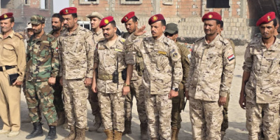 قائد ألوية الدعم والإسناد يتفقد جاهزية اللواء السادس دعم وإسناد في محور أبين