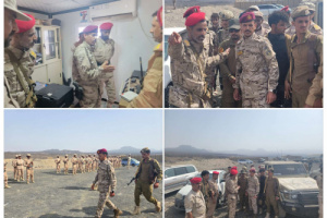 قائد ألوية الدعم والإسناد يتفقد جاهزية اللواء الثاني في محور أبين القتالي