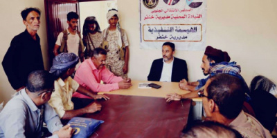 الحييد يتفقد سير العمل في تنفيذية انتقالي مديرية خنفر