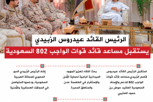 انفوجراقيك| الرئيس الزُبيدي يثمن الدعم السعودي العسكري ويدعو لمواصلة التنسيق