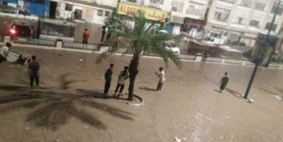 لملس يعلن حالة طوارئ ميدانية في عدن لمواجهة السيول والأمطار الغزيرة