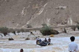 أمطار غزيرة تقطع الطرق بين مدن ساحل ووادي حضرموت