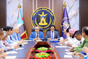 فريق التوجيه والرقابة الرئاسي يعقد لقاءً مع الهيئة التنفيذية للقيادة المحلية لانتقالي العاصمة عدن