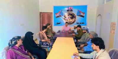 تنفيذية انتقالي أحور تناقش الوضع الاقتصادي في المديرية