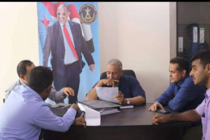 فريق التوجيه والرقابة الرئاسي يطلع على عمل إدارتي التعليم والشباب والرياضة بانتقالي لحج