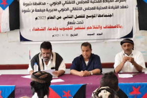 القيادة المحلية لانتقالي ميفعة تعقد اجتماعها الموسع للفصل الثاني من العام الجاري