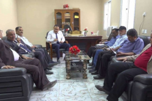فريق التوجيه والرقابة الرئاسي يلتقي قيادة السلطة المحلية في محافظة لحج