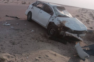 حادث مأساوي شرق أحور يودي بحياة زوجة قائد الكتيبة الثانية بالحزام الأمني وإصابة أسرته