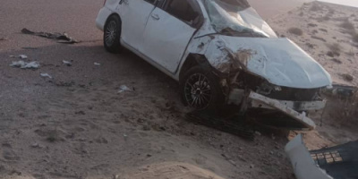 حادث مأساوي شرق أحور يودي بحياة زوجة قائد الكتيبة الثانية بالحزام الأمني وإصابة أسرته
