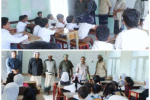 انتقالي المحفد يتفقد سير العملية التعليمية في عدد من المدارس