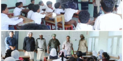 انتقالي المحفد يتفقد سير العملية التعليمية في عدد من المدارس