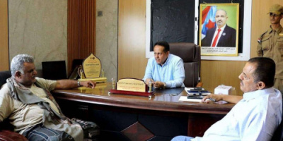 الحالمي يلتقي مدير عام مديرية حبيل جبر ومدير أمن الحوطة