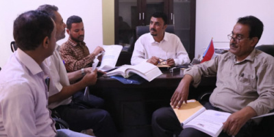 فريق الرقابة والتوجيه الرئاسي يجتمع مع إدارة الشهداء والجرحى في تنفيذية إنتقالي الضالع