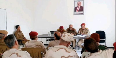 العميد بن سلم يختتم زيارته الميدانية للضالع بلقاء قيادة العمليات المشتركة وضباط التوجيه