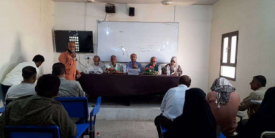 فريق التوجيه يلتقي عمداء كليات جامعة أبين ويشارك في حفل تكريم كلية اللغات