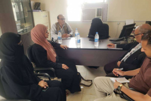 فريق التوجيه والرقابة الرئاسي يزور كلية الإدارة والاقتصاد بجامعة أبين