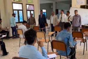 فريق التوجيه والرقابة الرئاسي يزور كلية المجتمع ونادي النصر الرياضي بالضالع