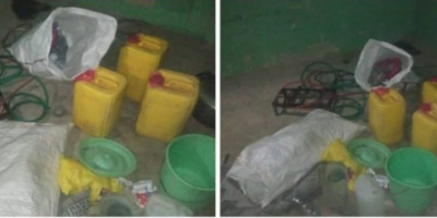 ضبط مصنع خمور والقبض على عصابة في الغيضة