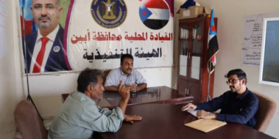 فريق التوجيه والرقابة الرئاسي يلتقي بنائب رئيس  انتقالي أبين ويطلع على العمل التنظيمي والمالي