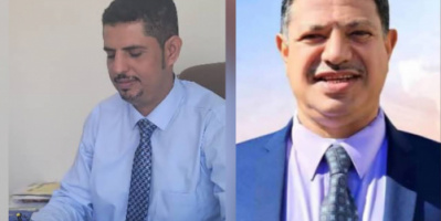 الدكتور الحاج وشايف يعزيان اللواء الشعيبي والشيخ القشم في وفاة المناضل العميد علي القشم