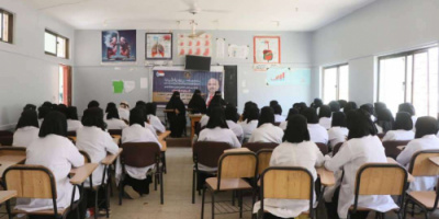 انتقالي الضالع ينفذ محاضرة توعوية لطلاب معهد أمين ناشر وكلية الضالع الجامعية