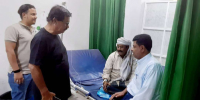 فريق التوجية والرقابة الرئاسي يطمئن على صحة رئيس انتقالي شبوة