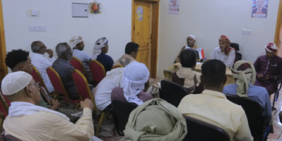 انتقالي سيئون يناقش مع رؤساء اللجان المحلية الترتيبات الخاصة بفعالية 14 أكتوبر في شبام