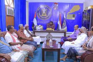 رئيس انتقالي وادي حضرموت يلتقي رئيس التوجيه المعنوي بالقوات المسلحة الجنوبية