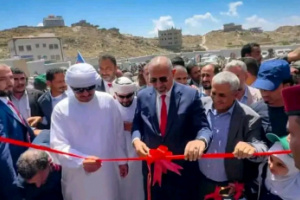 الرئيس الزُبيدي يزور مديرية الشعيب ويفتتح مجمّع الشيخ محمد بن زايد التعليمي النموذجي بمنطقة القزعة