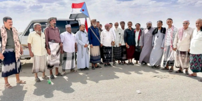 رئيس انتقالي شبوة يستقبل قافلة أبناء وادي حضرموت المتجهة إلى جبهات الضالع